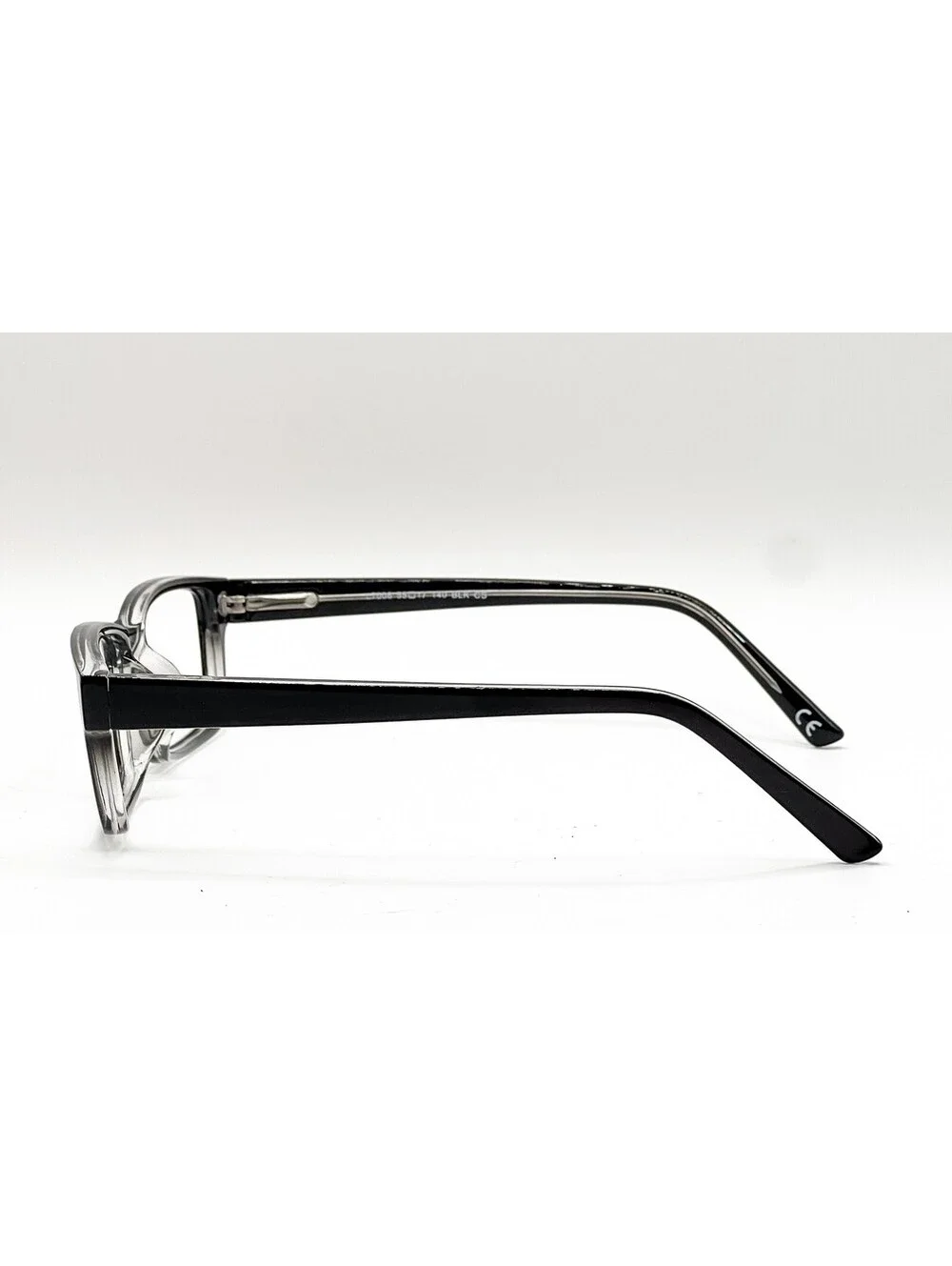 Fgx DG0122 L7006 Black/Crystal Rectangle Authentic Eyeglass Frames 55-17